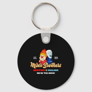 Heating And Cooling Brothers Christmas Retro  Key Ring
