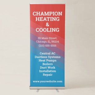 Heating and Cooling HVAC Promotional Retractable Banner