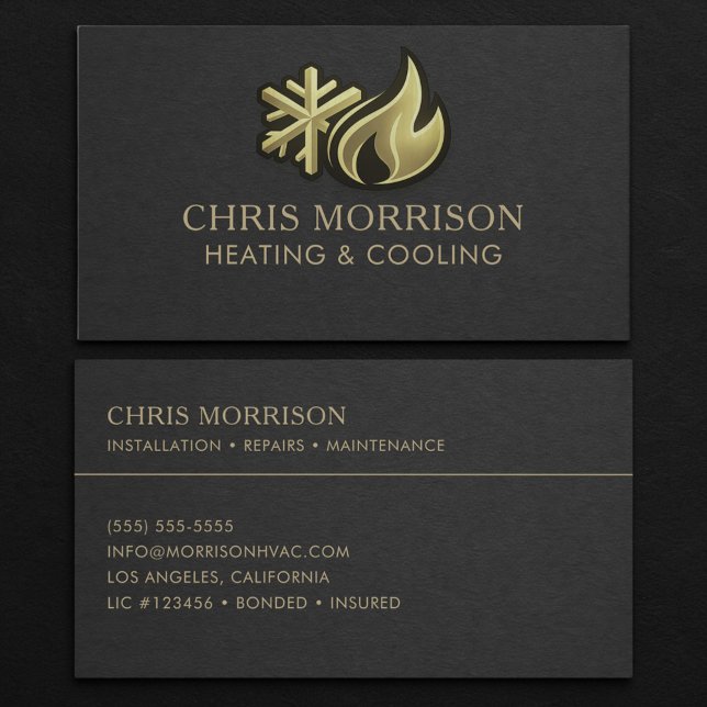 Heating and Cooling Professional Business Card (Creator Uploaded)