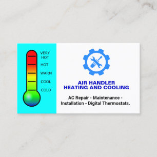 Heating and Cooling (Repair Services) HVAC  Business Card
