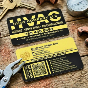 Heating & Cool Air Conditioning   Best Luxury HVAC Business Card