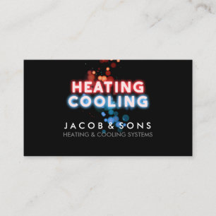 Heating Cooling Air Conditioning Business Card
