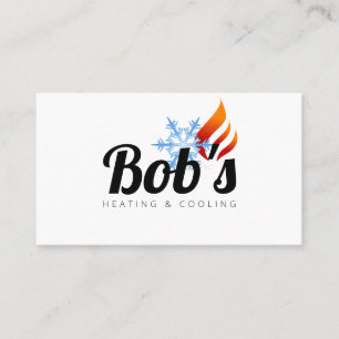 Heating & Cooling , Air Conditioning HVAC Business Card