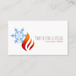 Heating & Cooling , Air Conditioning HVAC Business Card