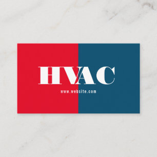 Heating & Cooling , Air Conditioning HVAC Business Card