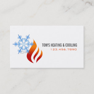 Heating & Cooling , Air Conditioning HVAC Business Card