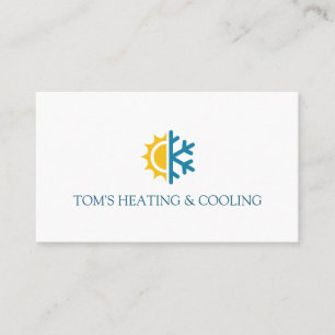 Heating & Cooling , Air Conditioning HVAC Business Card