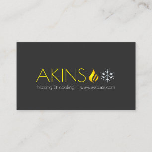 Heating & Cooling , Air Conditioning HVAC Business Card