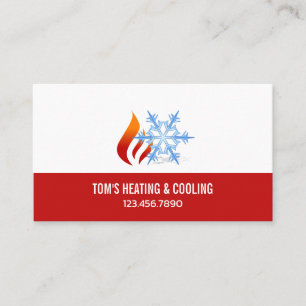 Heating & Cooling ,Air Conditioning HVAC  Business Card
