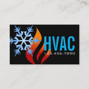 Heating & Cooling , Air Conditioning HVAC Business Card
