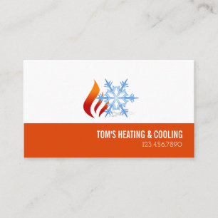 Heating & Cooling , Air Conditioning HVAC Business Card
