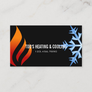 Heating & Cooling , Air Conditioning HVAC Business Card