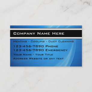Heating Cooling Business Cards