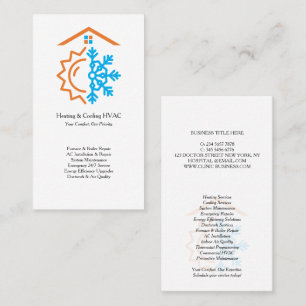 Heating Cooling Experts HVAC Business Card