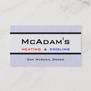 Heating Cooling HVAC Heat Pump Furnace A/C Platnum Business Card