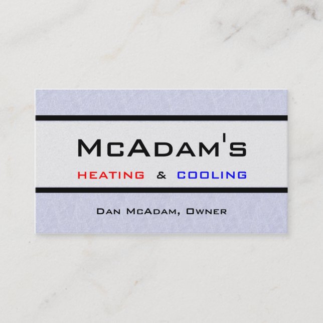 Heating Cooling HVAC Heat Pump Furnace A/C Platnum Business Card (Front)