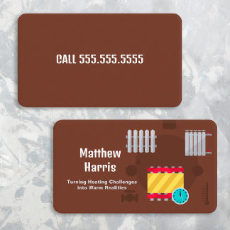 Heating Engineer Business Card