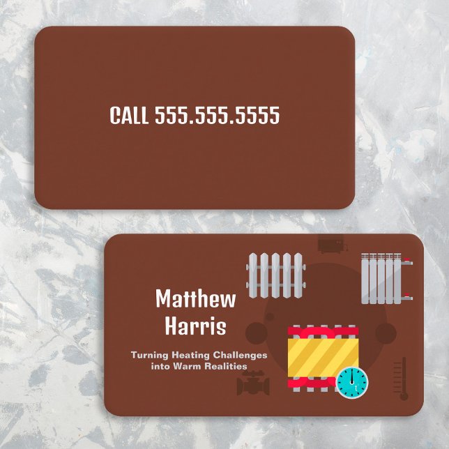 Heating Engineer Business Card (Heating Engineer Business Cards)