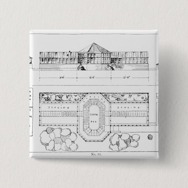 Heating system for a Hothouse, Conservatory and Gr 15 Cm Square Badge (Front)