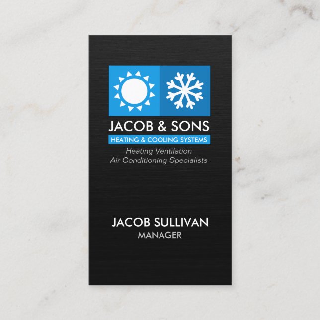 Heating Ventilation Air Conditioning Cooling Busin Business Card (Front)