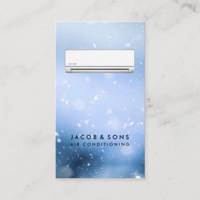 Heating Ventilation Air Conditioning HVAC Business Business Card (Front)