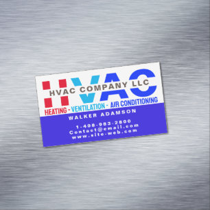 Heating & Ventilation & Air Conditioning - HVAC Magnetic Business Card