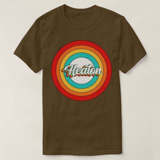 Heaton Name Shirt Vintage Heaton Circle (Design Front)