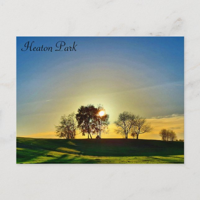 Heaton Park Sunset Postcard (Front)