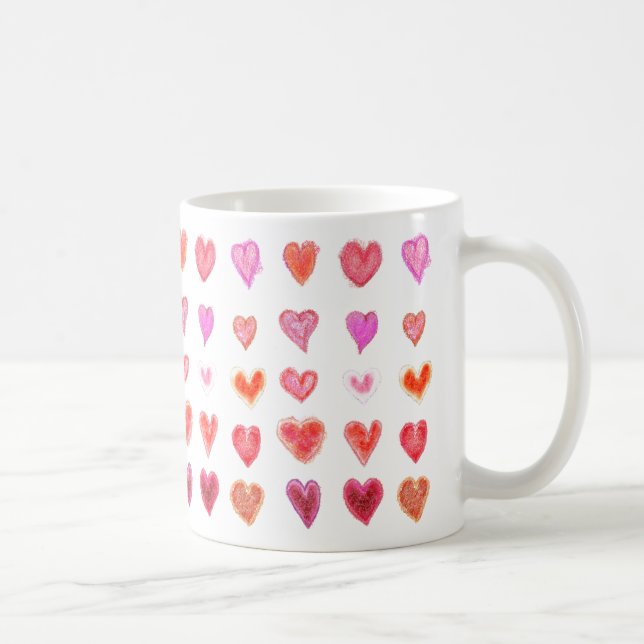 Heats in pastels coffee mug (Right)