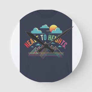 Heave to Heights T-Shirt Round Clock