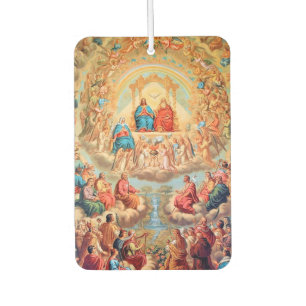 Heaven All Saints Holy Trinity Catholic Art Car Air Freshener