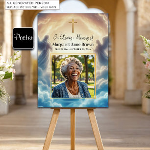 Heaven and Angels Celebration Of Life Photo Poster