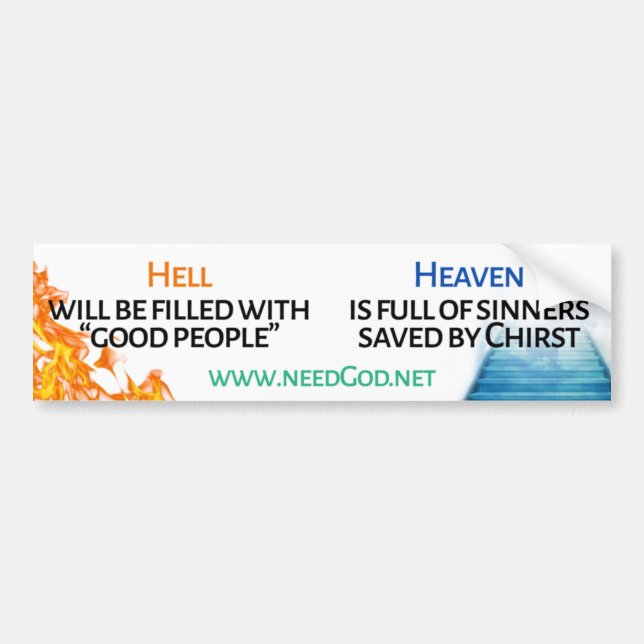 Heaven and Hell Car Decal 2 (Front)
