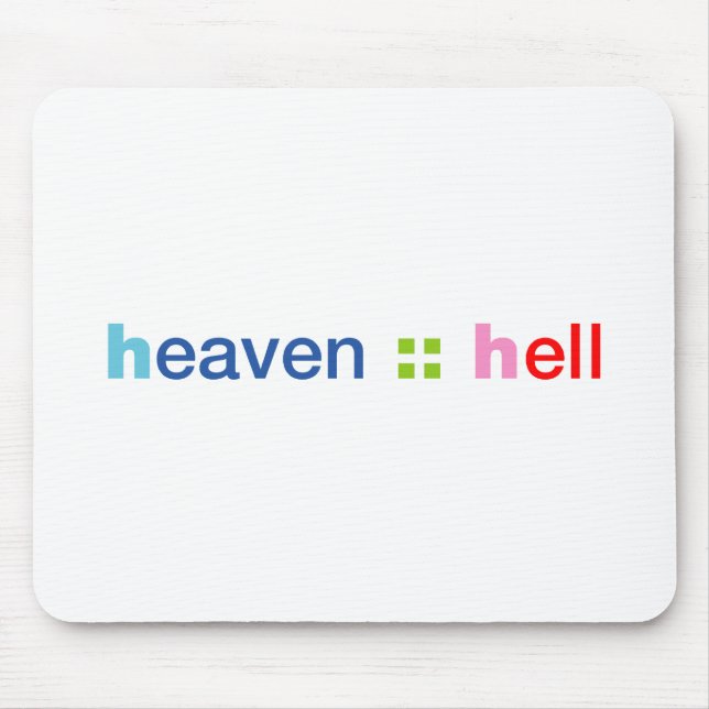 Heaven and Hell Mouse Mat (Front)
