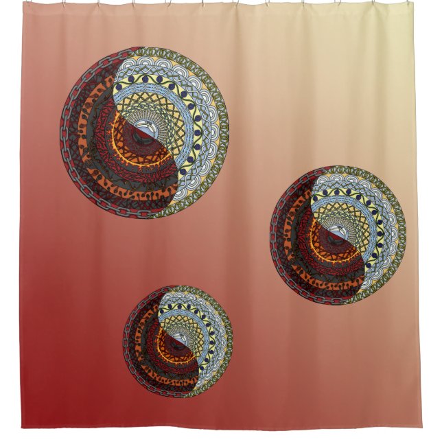 Heaven and Hell Shower Curtain (Front)