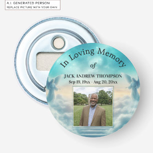 Heaven Angels Celebration Of Life Photo Bottle Opener