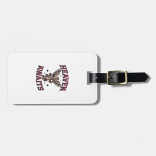 Heaven Awaits Gothic Angel Vintage Engraving Shirt Luggage Tag