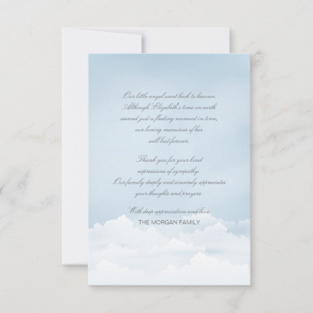 Heaven Bereavement Thank You Card (Front)