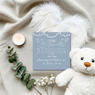 Heaven blue baby Labor & Delivery NICU Hospital Thank You Card