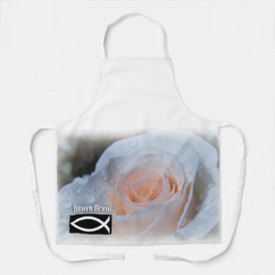 Heaven Bound White Rose Apron