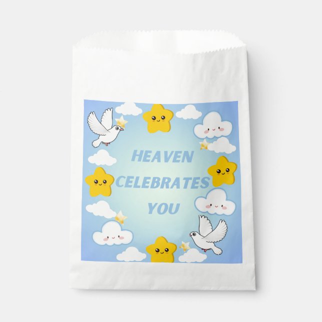 Heaven Celebrates You Christian  Favour Bags (Front)
