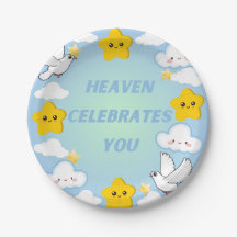 Heaven Celebrates You Christian Paper Plate