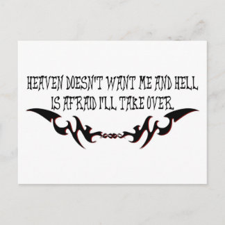 Heaven doesn't want me postcard
