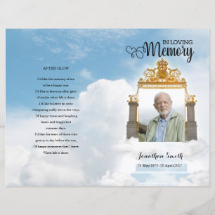 Heaven gate Funeral Program template