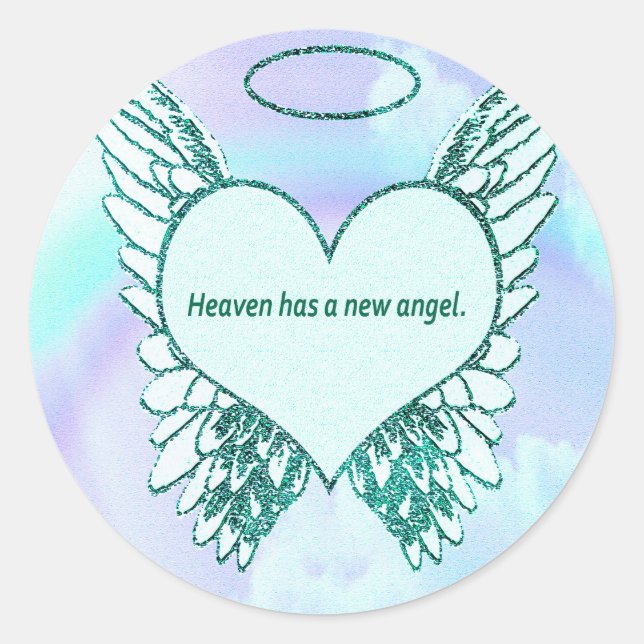 Heaven has a New Angel Classic Round Sticker (Front)