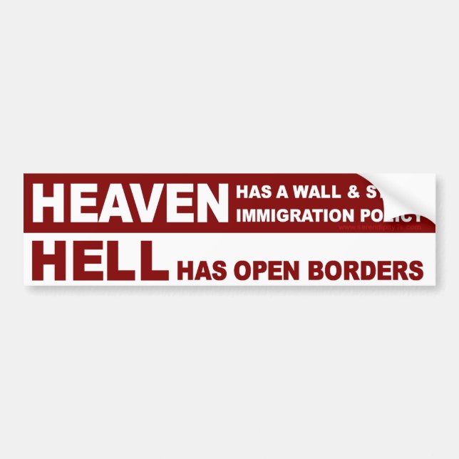 Heaven Has a Wall Bumper Sticker (Front)
