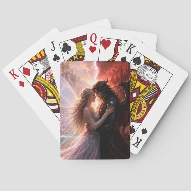 heaven hell love playing cards (Back)