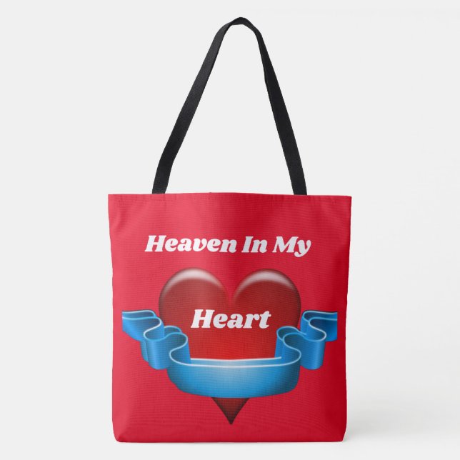 Heaven In My Heart Large Tote Bag (Front)