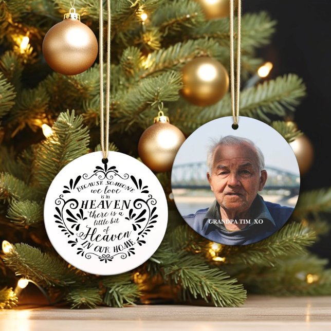 Heaven in our Home...Customised Memorial Photo Ceramic Tree Decoration (Creator Uploaded)