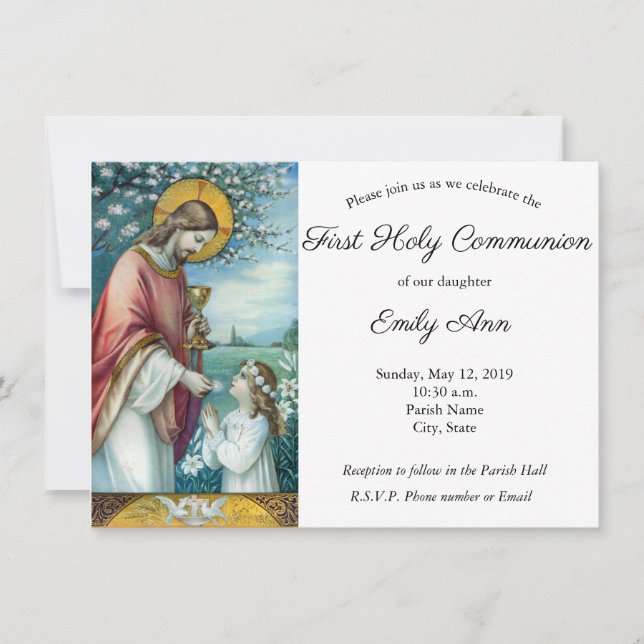 Heaven in Our Soul First Communion Invitation (Front)